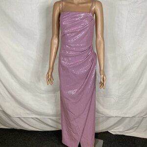 Halston Women’s Mona Shimmer Ruched Midi Dress